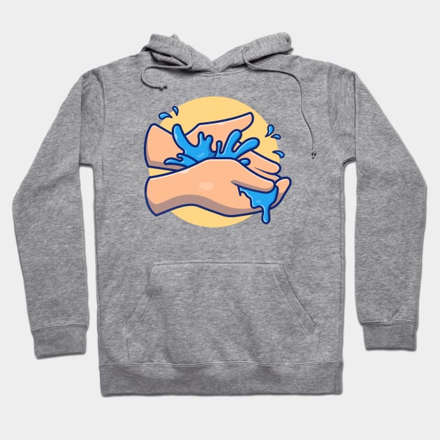 Washing hand cartoon 8 Hoodie by Catalyst Labs